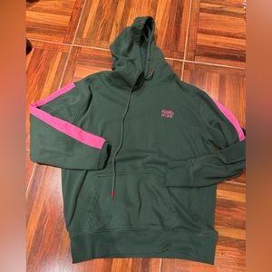 Rebel star green and pink hoodie